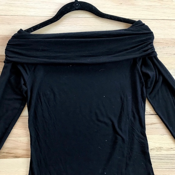 BP. Off the Shoulder Top Black Long Sleeve Shirt - Picture 6 of 8